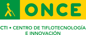 Logotipo de ONCE-CTI: Centro de Tiflotecnología e Innovación